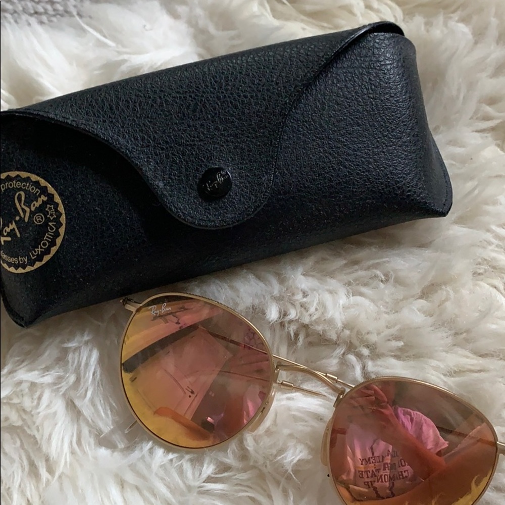 rayban pink reflective sunglasses